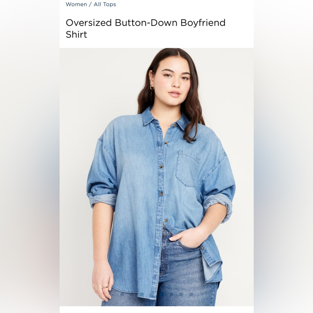 Old Navy Chambray The Boyfriend Shirt